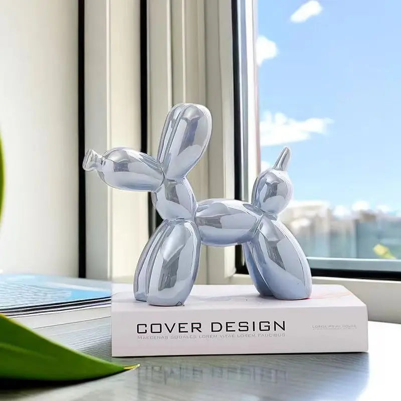 ceramics Balloon Dog Sculpture Home Decor room Decoration Accessories Office Nordic Animal Decorative Sculptures and Figurines